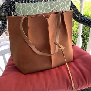 New vegan leather tote